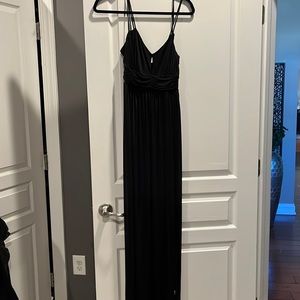 Black gown peekaboo chest